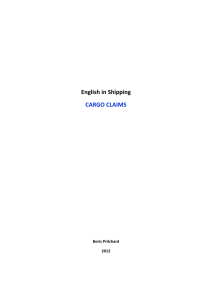 English in Shipping CARGO CLAIMS