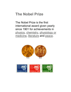 The Nobel Prize - Vanderbilt University