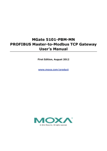MGate 5101-PBM-MN PROFIBUS Master-to-Modbus TCP
