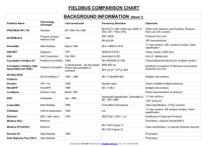 fieldbus comparison chart - ER-Soft