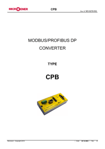 MODBUS/PROFIBUS DP CONVERTER
