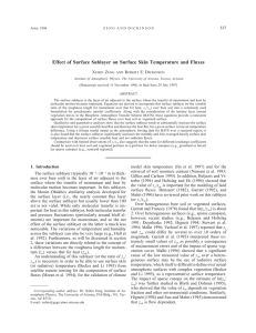 Effect of Surface Sublayer on Surface Skin Temperature and Fluxes