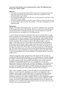 1 Assessment of the fraction of cases being missed by routine TB