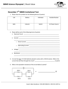 NBMS Science Olympiad | Shock Value December 7th NBMS