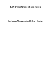 Curriculum Delivery Strategy
