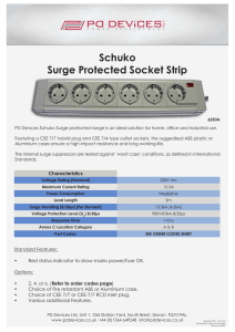 Schuko Surge Protected Socket Strip