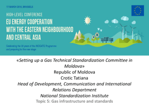 «Setting up a Gas Technical Standardization Committee in Moldova