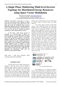 A Single Phase Multistring Multi level Inverter Topology for