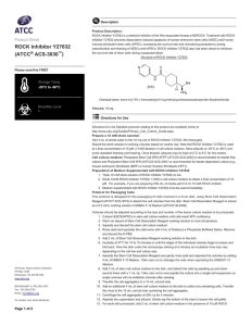 ROCK Inhibitor Y27632 (ATCC® ACS3030™)