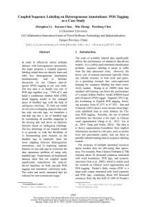 Coupled Sequence Labeling on Heterogeneous Annotations: POS