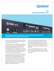 363 SR/A Noise Reduction Unit