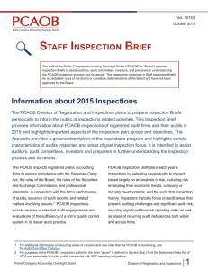 staff inspection brief