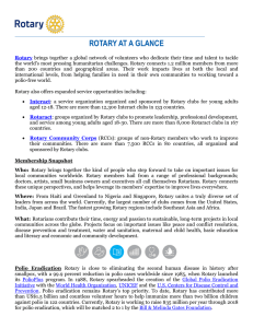 rotary at a glance - Rotary International