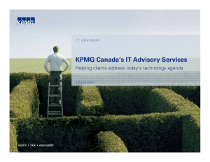 KPMG Canada`s IT Advisory Services