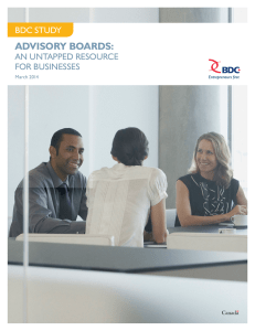 Advisory board - Business Development Bank of Canada