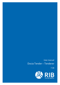 User manual for Docia Tender Bidder