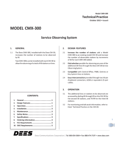 model cmx-300 - Dees Communications
