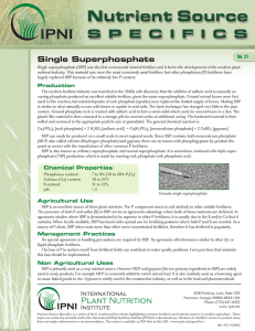 Single Superphosphate - International Plant Nutrition Institute