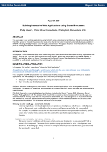 031-2009: Building Interactive Web Applications Using Stored