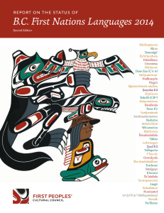 Report on the Status of B.C. First Nations Languages 2014