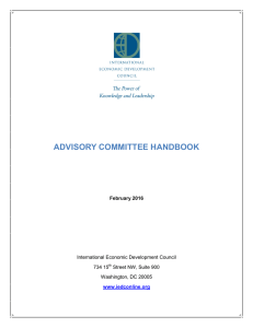 Advisory Committee Handbook - International Economic