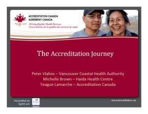 Accreditation Process with Accreditation Canada
