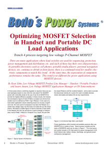 Optimizing MOSFET Selection in Handset and Portable DC Load