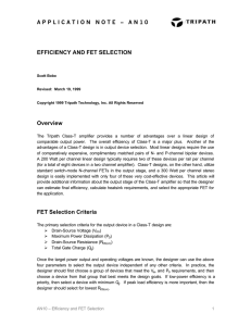 Efficiency and FET Selection