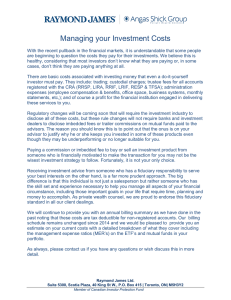 Managing your Investment Costs