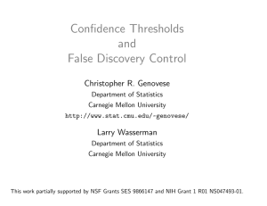 Talk 2 - CMU Statistics - Carnegie Mellon University