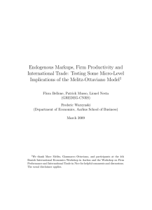Endogenous Markups, Firm Productivity and International