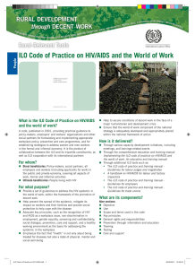 ILO Code of Practice on HIV/AIDS and the World of Work  pdf
