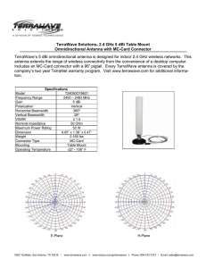 2.4 GHz 5 dBi Table Mount Omnidirectional Antenna_T24050O19631