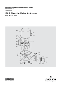 ELS Electric Valve Actuator - Emerson Process Management