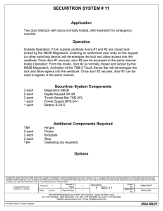 Two Door Interlock Normally Locked Wiring Diagram