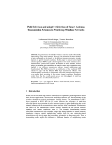 Path Selection and Adaptive Selection of Smart Antenna