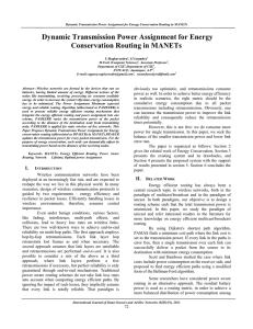 Dynamic Transmission Power Assignment for Energy Conservation