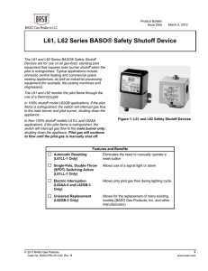 L61, L62 Series BASO® Safety Shutoff Device