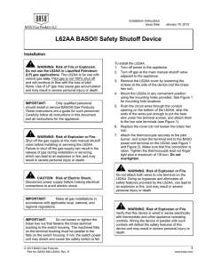 L62AA BASO® Safety Shutoff Device