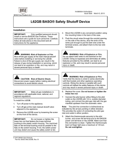 L62GB BASO® Safety Shutoff Device