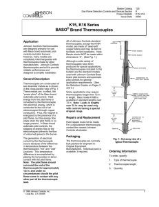 K15,K16 Series BASO Brand Thermocouple