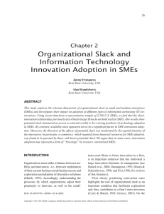 Organizational Slack and Information Technology Innovation