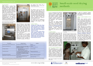 Small-scale seed drying methods
