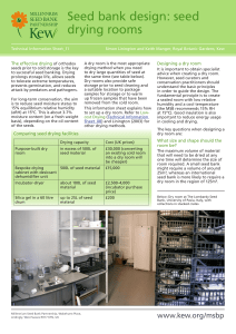 Seed bank design: seed drying rooms
