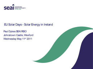 EU Solar Days : Solar Energy in Ireland