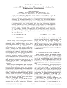 dc electric-field dependence of the dielectric constant in polar