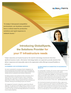 Introducing GlobalXperts, the Solutions Provider for your IT