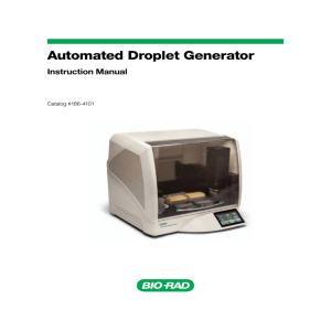 Automated Droplet Generator - Bio-Rad