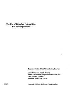 The Use of Liquefied Natural Gas For Peaking Service