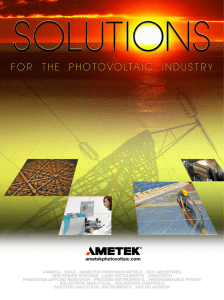 AMETEK Photovoltaics Brochure